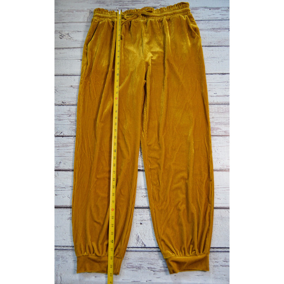 Golden Ribbed Jogger Pants UnBranded Size XL New without Tags - Picture 5 of 11